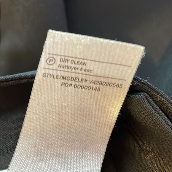 Vince. Wool Blend Trousers Black Flat Front 6 - Picture 8 of 8